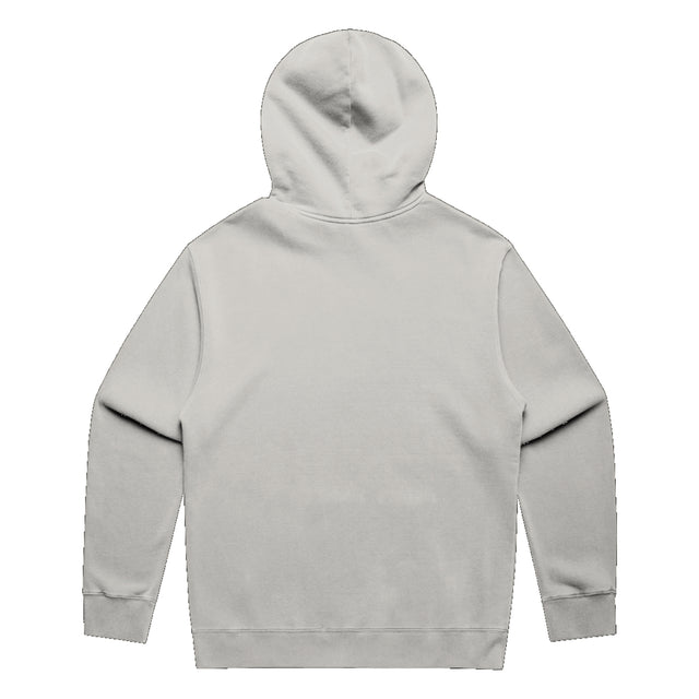Unisex Fraĝffiti Relax Faded Hoodie in Faded Bone – Back View – Featuring Fraĝffiti Crown Embroidery