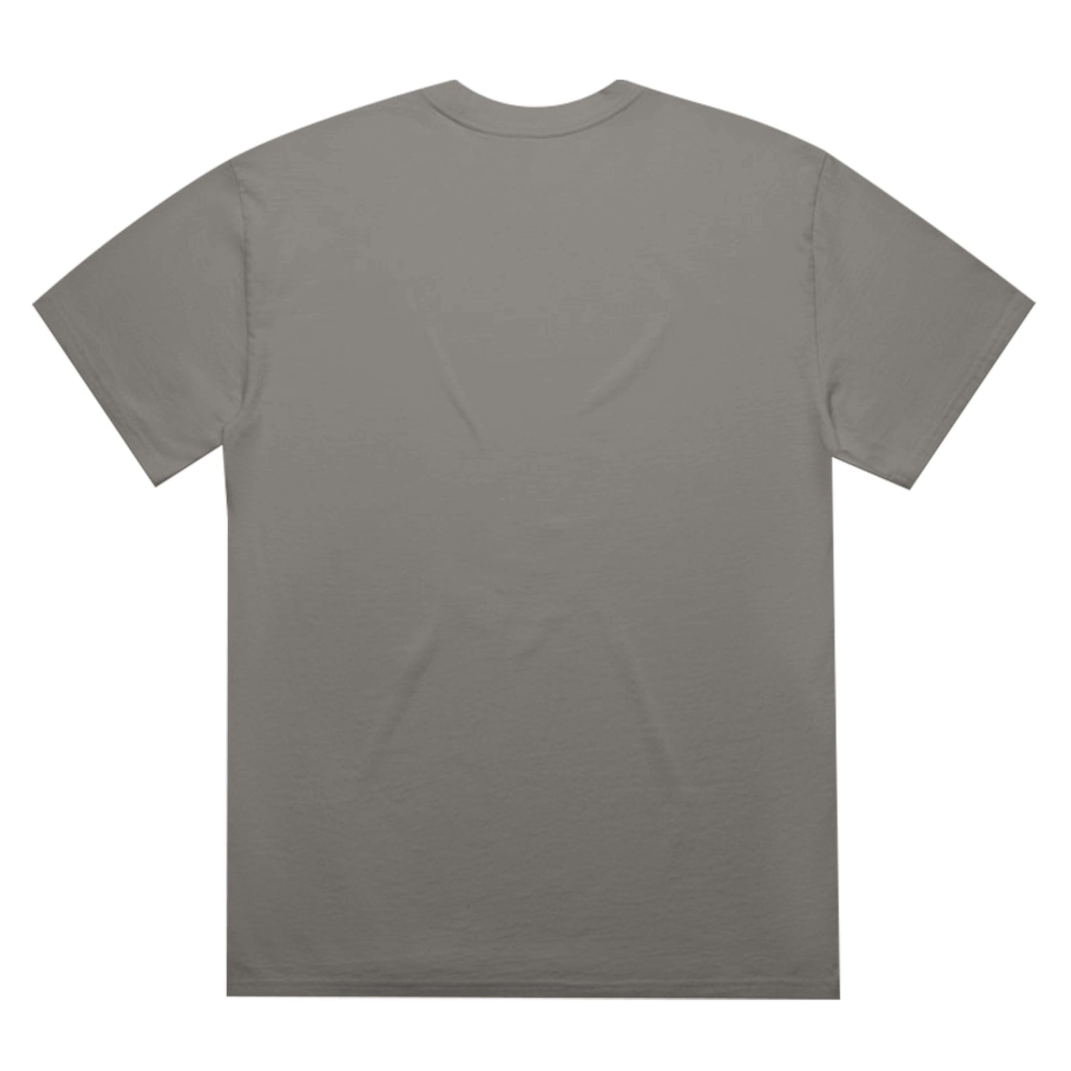 Unisex Heavy Faded Minus Tee in Faded Grey, back view