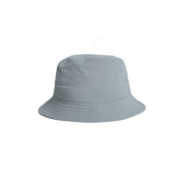 Unisex Nylon Bucket Hat in Powder, back view with Fragffiti™ crown embroidery
