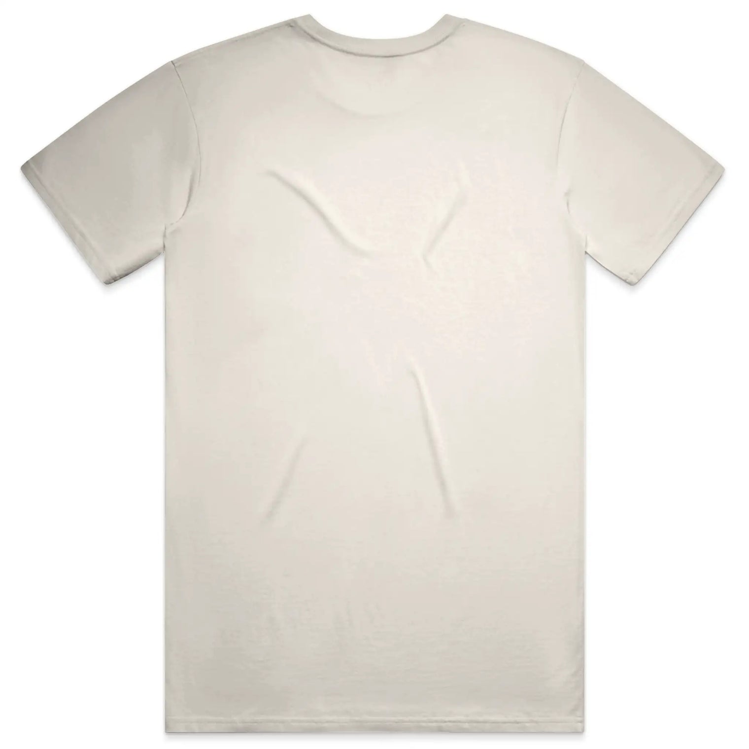 Unisex Classic T-shirt in Ecru with crown embroidery (back view)