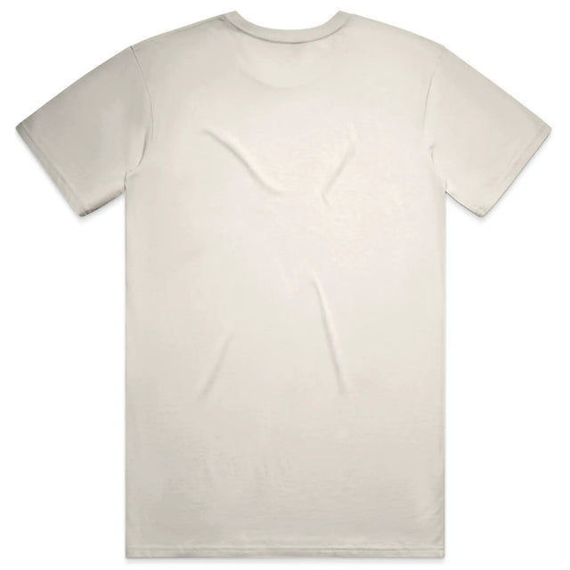 Unisex Classic T-shirt in Ecru with crown embroidery (back view)