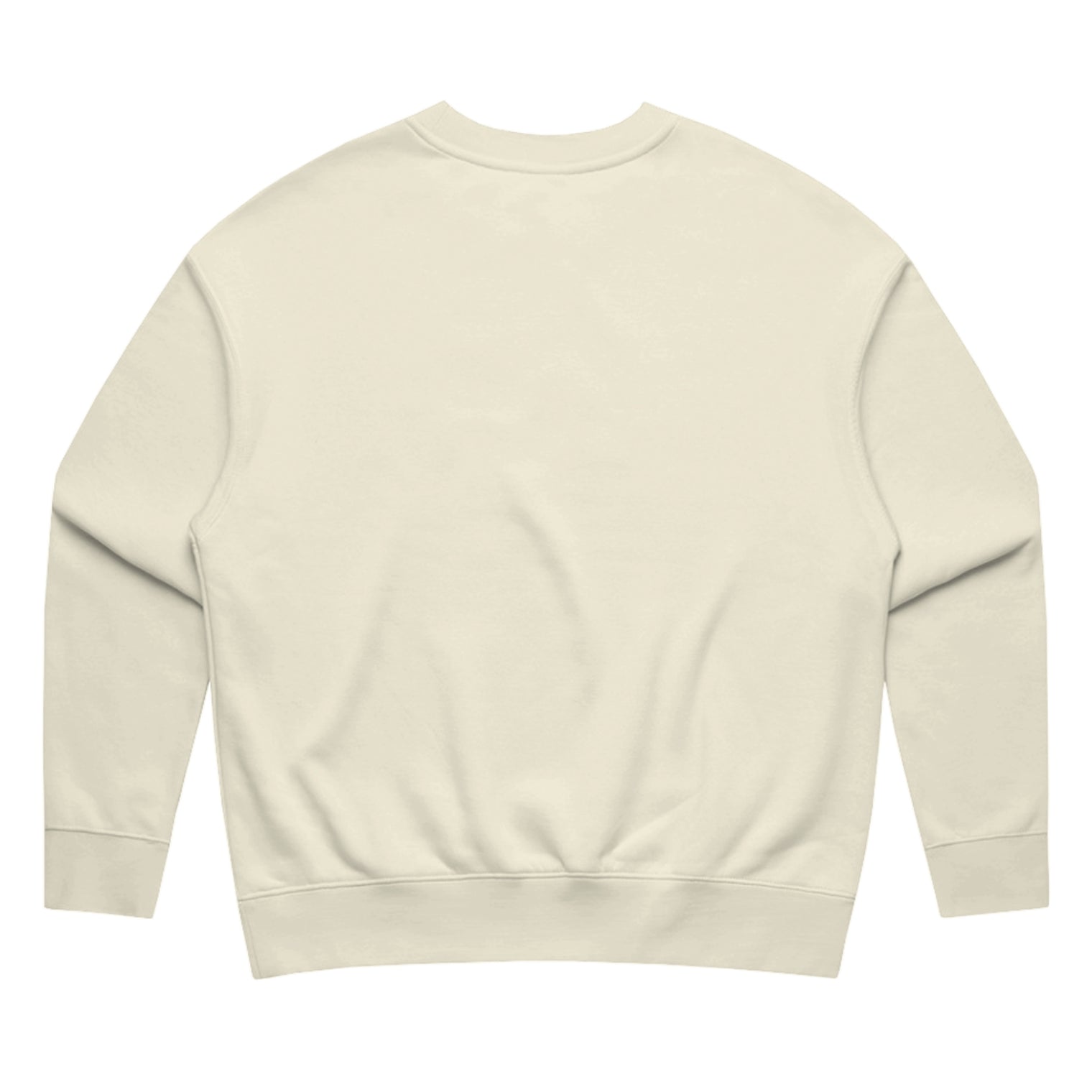 Alt text: Womens Relax Crew in butter with crown embroidery (back)