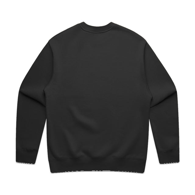 Men’s relax crew in black with crown embroidery (back)