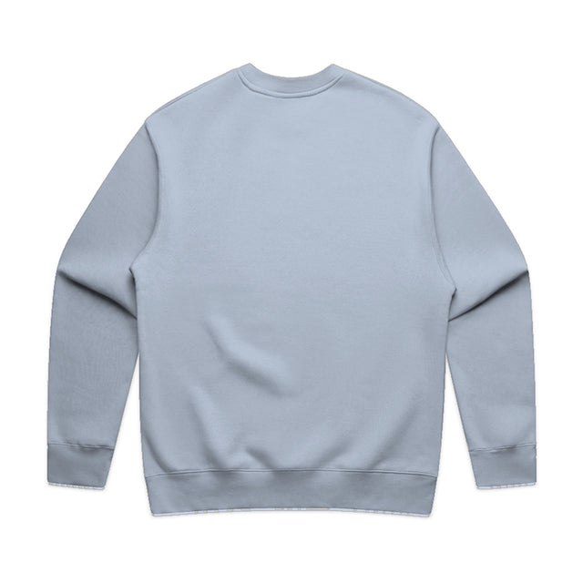 Men’s relax crew in powder with crown embroidery (back)