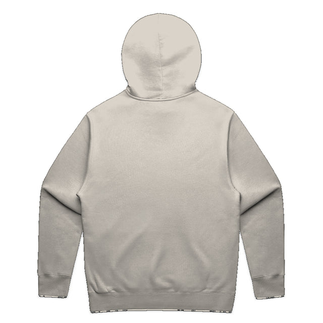 Men’s relax hood in bone with crown embroidery (back)
