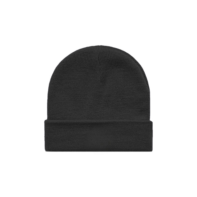 unisex cuff beanie in black – backview