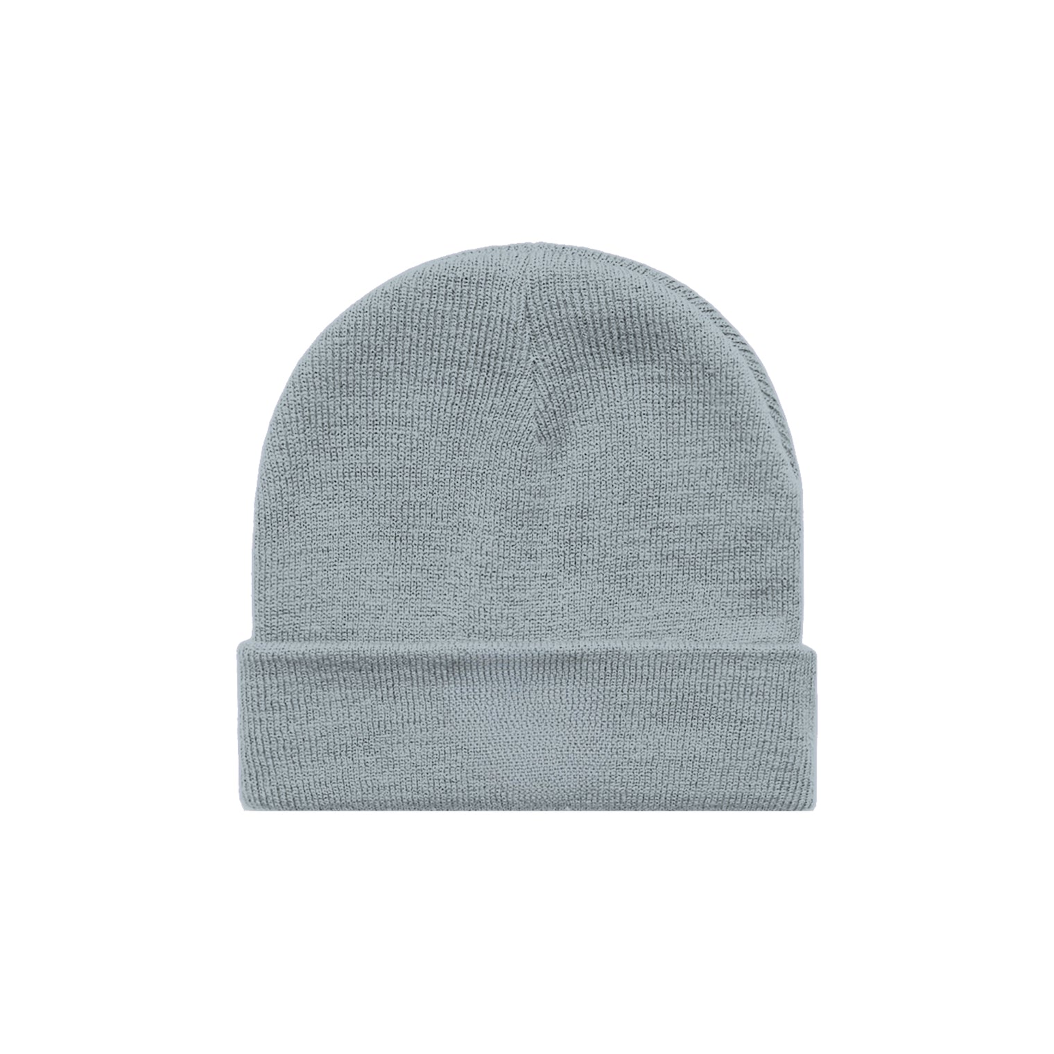 unisex cuff beanie in powder – back view
