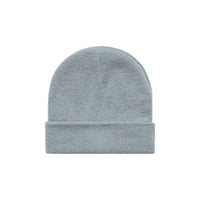 unisex cuff beanie in powder – back view
