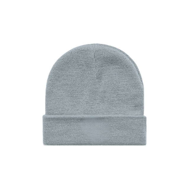 unisex cuff beanie in powder – back view