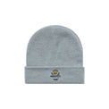 unisex cuff beanie in powder – front view