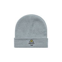 unisex cuff beanie in powder – front view
