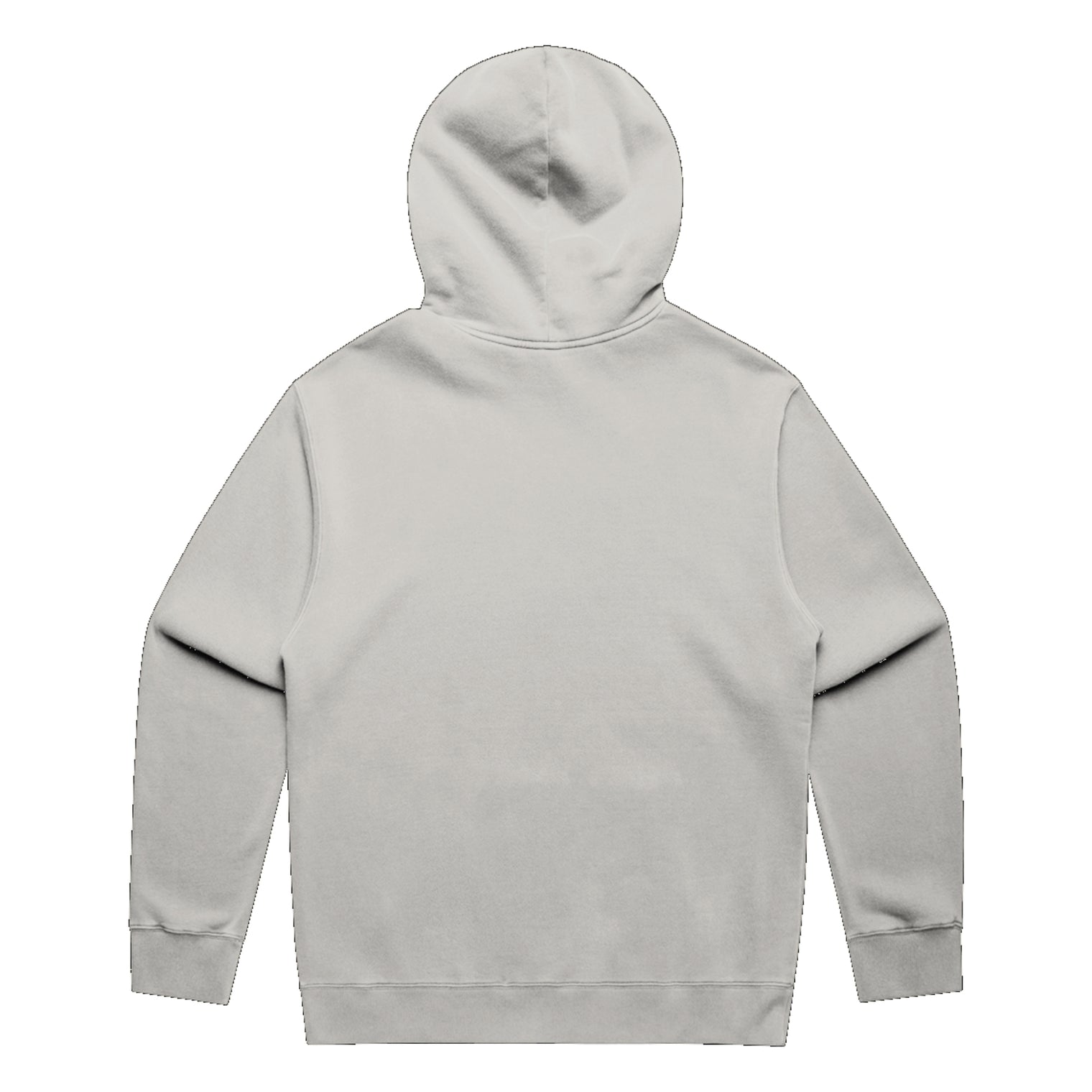Unisex Fraĝffiti Relax Faded Hoodie in Faded Bone – Back View – Featuring Fraĝffiti Crown Embroidery