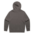 Unisex Fraĝffiti Relax Faded Hoodie in Faded Grey – Back View – Featuring Fraĝffiti Crown Embroidery