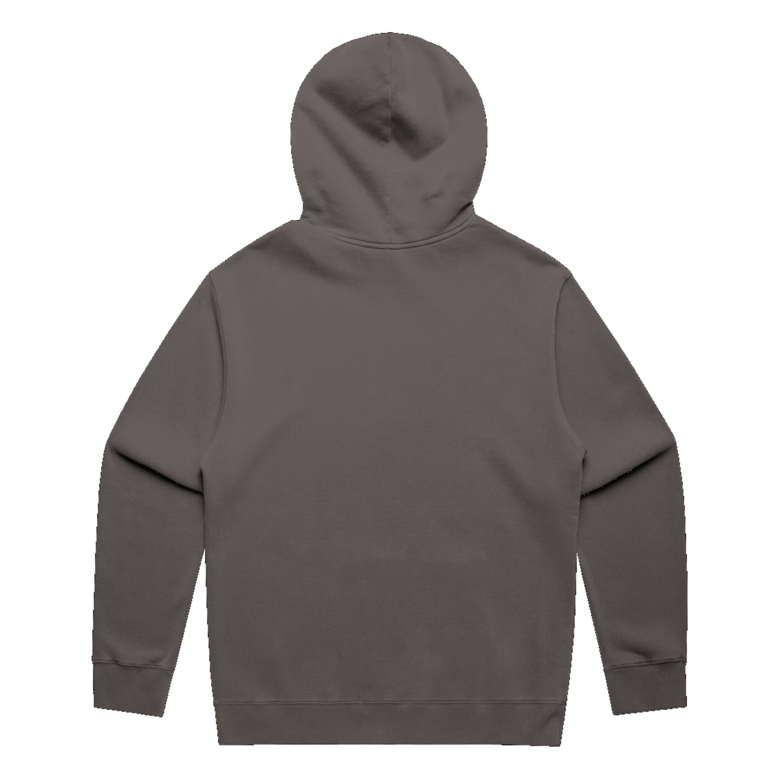 Unisex Fraĝffiti Relax Faded Hoodie in Faded Grey – Back View – Featuring Fraĝffiti Crown Embroidery