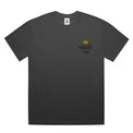 Unisex Heavy Faded Minus Tee in Faded Black, front view with Fragffiti™ crown embroidery