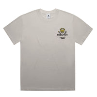 Unisex Heavy Faded Minus Tee in Faded Bone, front view with Fragffiti™ crown embroidery
