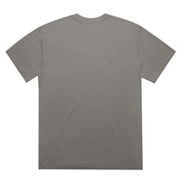 Unisex Heavy Faded Minus Tee in Faded Grey, back view