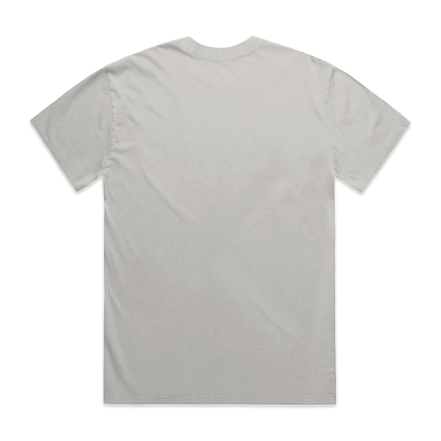 Unisex Heavy Faded Tee in Faded Bone, back view with Fraĝffiti™ crown embroidery

