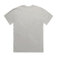 Unisex Heavy Faded Tee in Faded Bone, back view with Fraĝffiti™ crown embroidery
