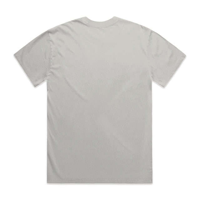 Unisex Heavy Faded Tee in Faded Bone, back view with Fraĝffiti™ crown embroidery

