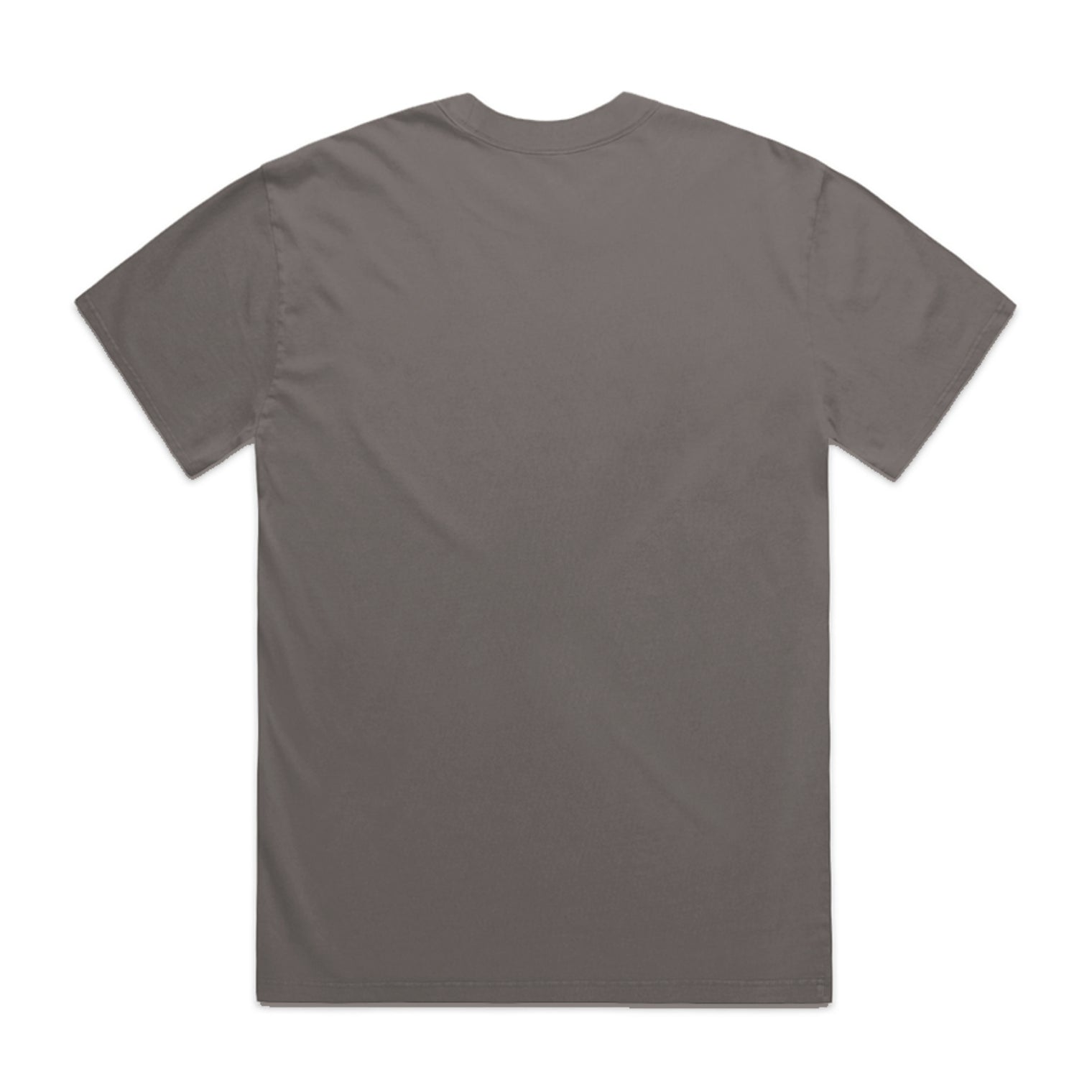 Unisex Heavy Faded Tee in Faded Grey, back view with Fraĝffiti™ crown embroidery
