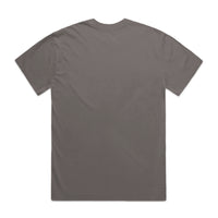 Unisex Heavy Faded Tee in Faded Grey, back view with Fraĝffiti™ crown embroidery
