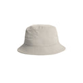 Unisex Nylon Bucket Hat in Ecru, back view with Fragffiti™ crown embroidery