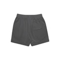 unisex relax faded fleece shorts in faded black with crown embroidery (back)