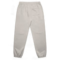 Unisex relax faded track pants in faded bone with crown embroidery – back view