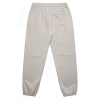 Unisex relax faded track pants in faded bone with crown embroidery – back view