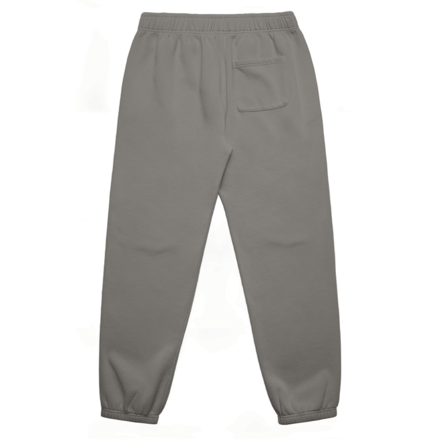 Unisex relax faded track pants in faded grey with crown embroidery – back view