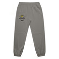 Unisex relax faded track pants in faded grey with crown embroidery – front view