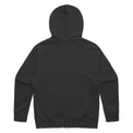 Unisex relax zip hoodie in black with crown embroidery (back)