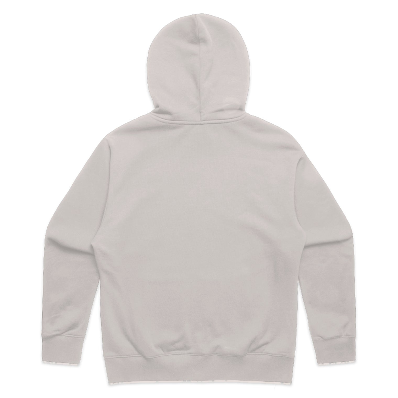 Unisex relax zip hoodie in bone with crown embroidery  (back)