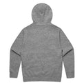Unisex relax zip hood in athletic heather with crown embroidery (back)