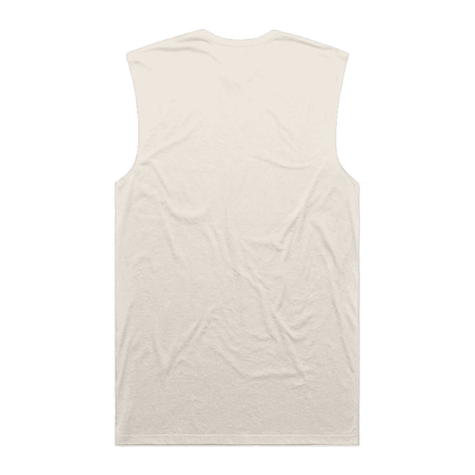 Unisex Staple Active Blend Tank in Ecru, back view