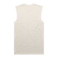 Unisex Staple Active Blend Tank in Ecru, back view