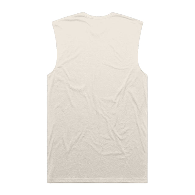 Unisex Staple Active Blend Tank in Ecru, back view