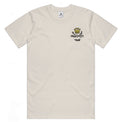Unisex Classic T-shirt in Ecru with crown embroidery (front view)