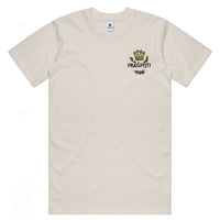 Unisex Classic T-shirt in Ecru with crown embroidery (front view)