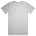 Unisex Classic T-shirt in White Heather with crown embroidery (back view)