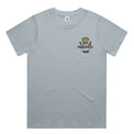 Women’s classic tee in powder with crown embroidery (front)
