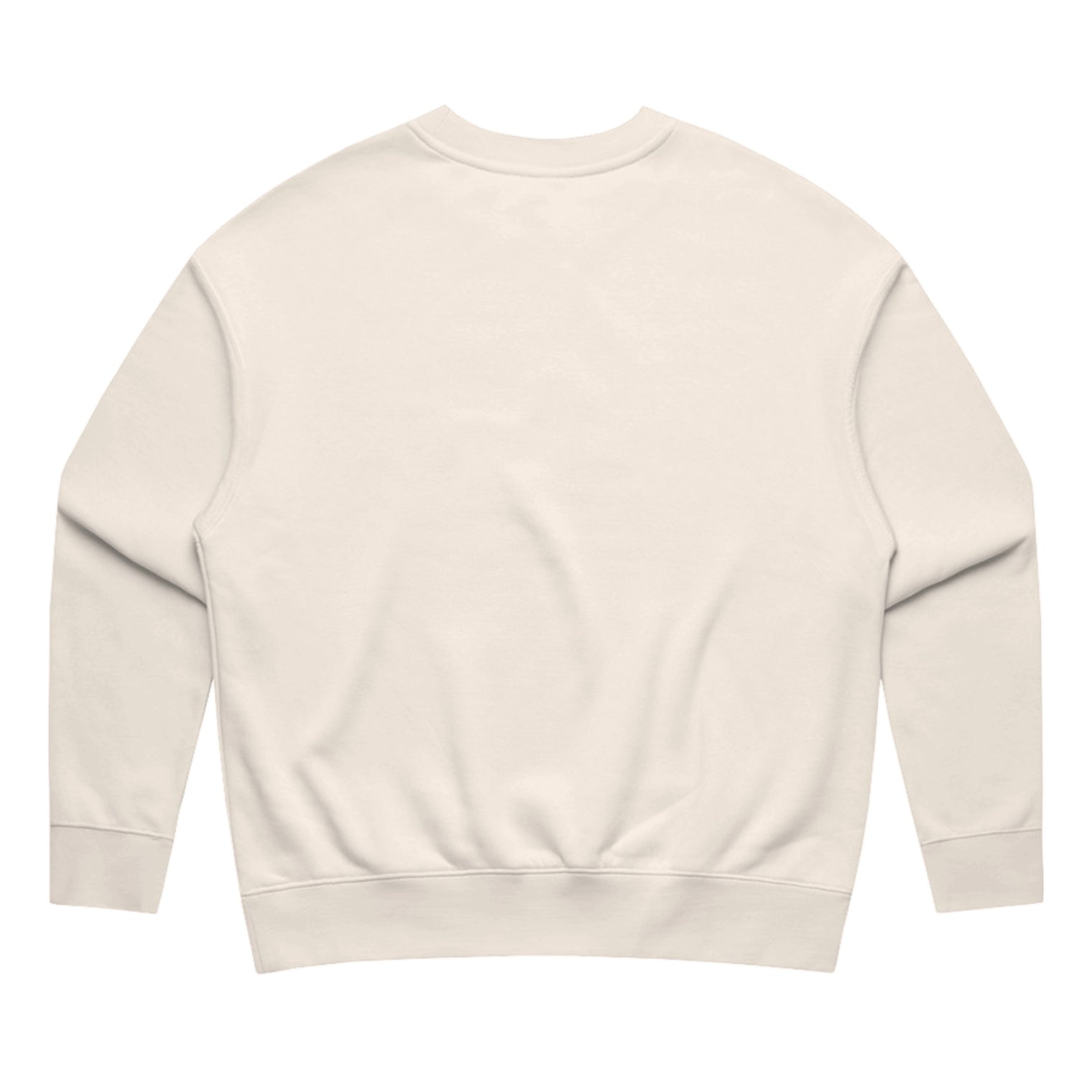 Womens Relax Crew in bone with crown embroidery (back)