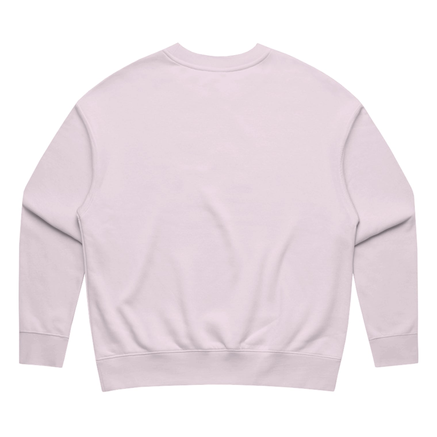 Womens Relax Crew in orchid with crown embroidery (back)