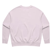 Womens Relax Crew in orchid with crown embroidery (back)