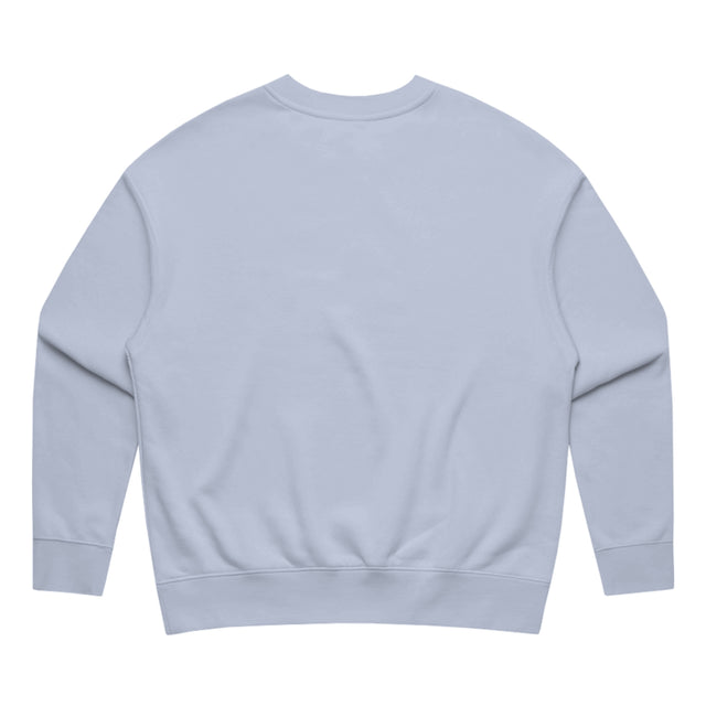 Womens Relax Crew in powder with crown embroidery (back)