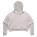 Womens Relax Crop Hood in bone with crown embroidery (back)