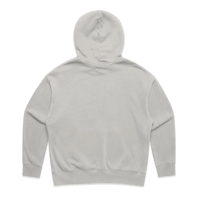  Womens Relax Faded Hood in faded bone with crown embroidery (back)