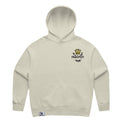 Womens Relax Hood in butter with crown embroidery (front)