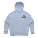 Womens Relax Hood in powder with crown embroidery (front)
